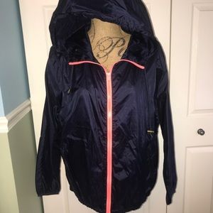 Navy and pink Rain Jacket!